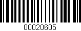 Código de barras (EAN, GTIN, SKU, ISBN): '00020605'
