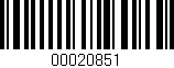 Código de barras (EAN, GTIN, SKU, ISBN): '00020851'
