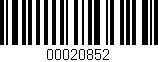 Código de barras (EAN, GTIN, SKU, ISBN): '00020852'