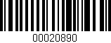 Código de barras (EAN, GTIN, SKU, ISBN): '00020890'