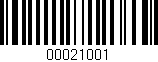 Código de barras (EAN, GTIN, SKU, ISBN): '00021001'