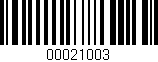 Código de barras (EAN, GTIN, SKU, ISBN): '00021003'