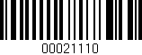 Código de barras (EAN, GTIN, SKU, ISBN): '00021110'