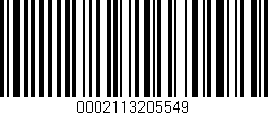 Código de barras (EAN, GTIN, SKU, ISBN): '0002113205549'