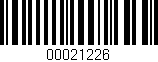 Código de barras (EAN, GTIN, SKU, ISBN): '00021226'