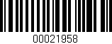 Código de barras (EAN, GTIN, SKU, ISBN): '00021958'