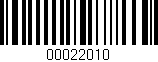 Código de barras (EAN, GTIN, SKU, ISBN): '00022010'