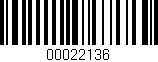 Código de barras (EAN, GTIN, SKU, ISBN): '00022136'