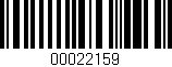 Código de barras (EAN, GTIN, SKU, ISBN): '00022159'