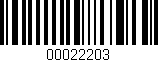Código de barras (EAN, GTIN, SKU, ISBN): '00022203'