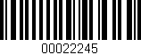Código de barras (EAN, GTIN, SKU, ISBN): '00022245'