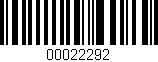 Código de barras (EAN, GTIN, SKU, ISBN): '00022292'