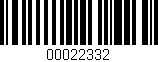 Código de barras (EAN, GTIN, SKU, ISBN): '00022332'