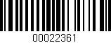 Código de barras (EAN, GTIN, SKU, ISBN): '00022361'
