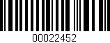 Código de barras (EAN, GTIN, SKU, ISBN): '00022452'
