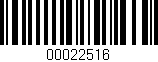 Código de barras (EAN, GTIN, SKU, ISBN): '00022516'