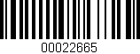 Código de barras (EAN, GTIN, SKU, ISBN): '00022665'