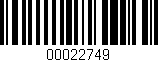 Código de barras (EAN, GTIN, SKU, ISBN): '00022749'