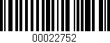 Código de barras (EAN, GTIN, SKU, ISBN): '00022752'