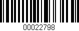 Código de barras (EAN, GTIN, SKU, ISBN): '00022798'