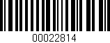 Código de barras (EAN, GTIN, SKU, ISBN): '00022814'