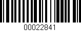 Código de barras (EAN, GTIN, SKU, ISBN): '00022841'