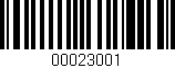 Código de barras (EAN, GTIN, SKU, ISBN): '00023001'