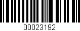 Código de barras (EAN, GTIN, SKU, ISBN): '00023192'