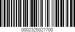 Código de barras (EAN, GTIN, SKU, ISBN): '0002325027700'
