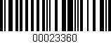 Código de barras (EAN, GTIN, SKU, ISBN): '00023360'