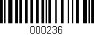 Código de barras (EAN, GTIN, SKU, ISBN): '000236'