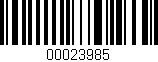 Código de barras (EAN, GTIN, SKU, ISBN): '00023985'