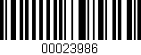 Código de barras (EAN, GTIN, SKU, ISBN): '00023986'
