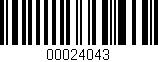 Código de barras (EAN, GTIN, SKU, ISBN): '00024043'