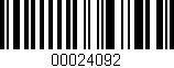 Código de barras (EAN, GTIN, SKU, ISBN): '00024092'