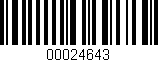 Código de barras (EAN, GTIN, SKU, ISBN): '00024643'