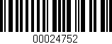Código de barras (EAN, GTIN, SKU, ISBN): '00024752'
