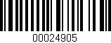 Código de barras (EAN, GTIN, SKU, ISBN): '00024905'