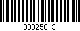 Código de barras (EAN, GTIN, SKU, ISBN): '00025013'