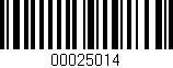 Código de barras (EAN, GTIN, SKU, ISBN): '00025014'