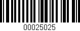 Código de barras (EAN, GTIN, SKU, ISBN): '00025025'
