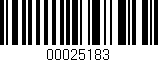 Código de barras (EAN, GTIN, SKU, ISBN): '00025183'