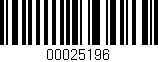 Código de barras (EAN, GTIN, SKU, ISBN): '00025196'