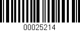 Código de barras (EAN, GTIN, SKU, ISBN): '00025214'
