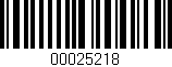 Código de barras (EAN, GTIN, SKU, ISBN): '00025218'