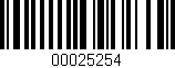 Código de barras (EAN, GTIN, SKU, ISBN): '00025254'