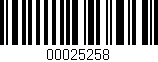 Código de barras (EAN, GTIN, SKU, ISBN): '00025258'