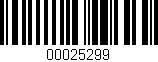 Código de barras (EAN, GTIN, SKU, ISBN): '00025299'