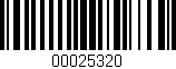 Código de barras (EAN, GTIN, SKU, ISBN): '00025320'