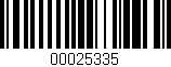 Código de barras (EAN, GTIN, SKU, ISBN): '00025335'